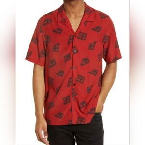 Ksubi 3D Print Resort Maximalist Streetwear Statement Button Down Shirt SM